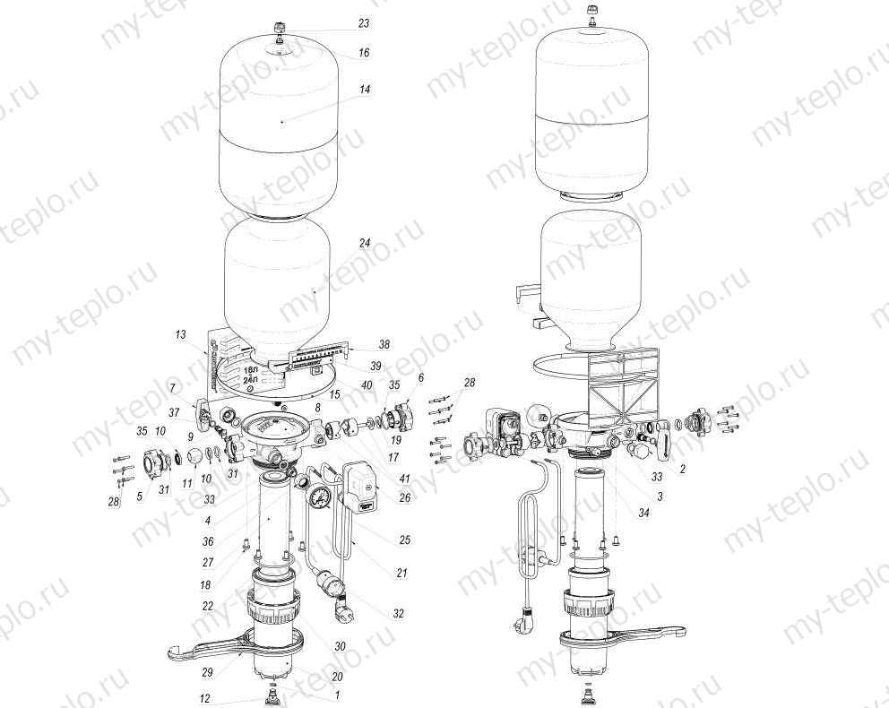 запчасти Джилекс КРАБ 24 для насосной станции