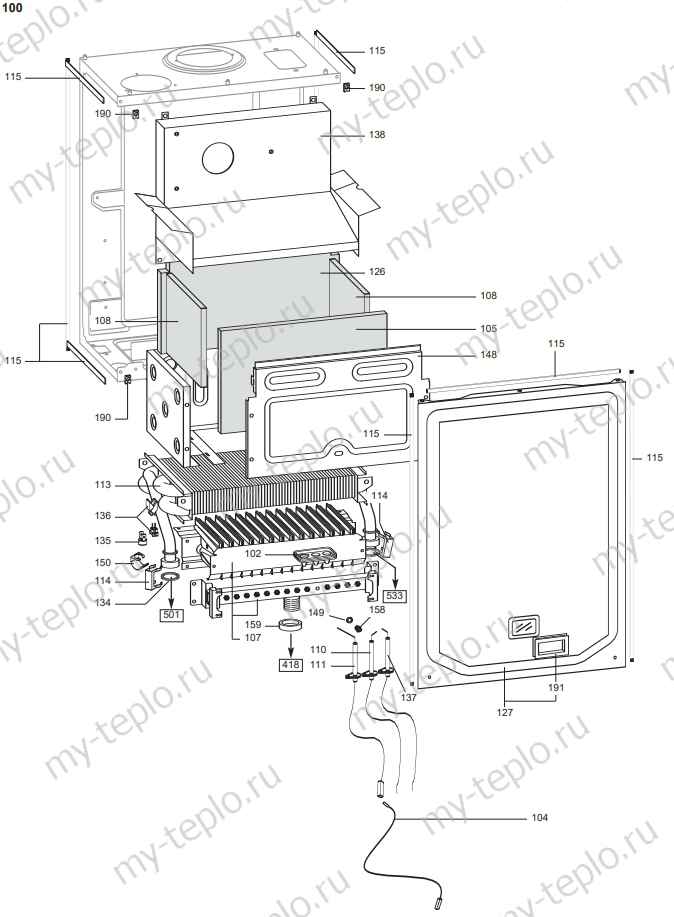 Запчасти Ariston MICROGENUS PLUS 31 SYSTEM RFFI купить в Южноуральске